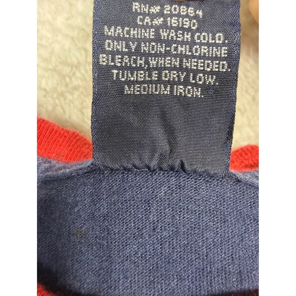 Polo Ralph‎ Lauren T-Shirt Kids Size 7 vintage Y2K Ringer Graphic Tee Sporty